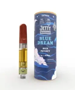 Blue Dream is a favorite with cultivators and consumers alike, gaining popularity on the West Coast over a decade ago. It is now one of the most recognized strains of cannabis. A cross of DJ Short Blueberry x SC Haze, the dark berry fruit flavors really pop with a high that’s clear-headed and euphoric. Jetty GOLD is high potency oil cryoextracted to preserve more terpenes and flavor. It’s triple-tested and always made from premium, small-farm cannabis. Premium cartridge with Jetty signature wood tip. Works with any 510-thread battery.